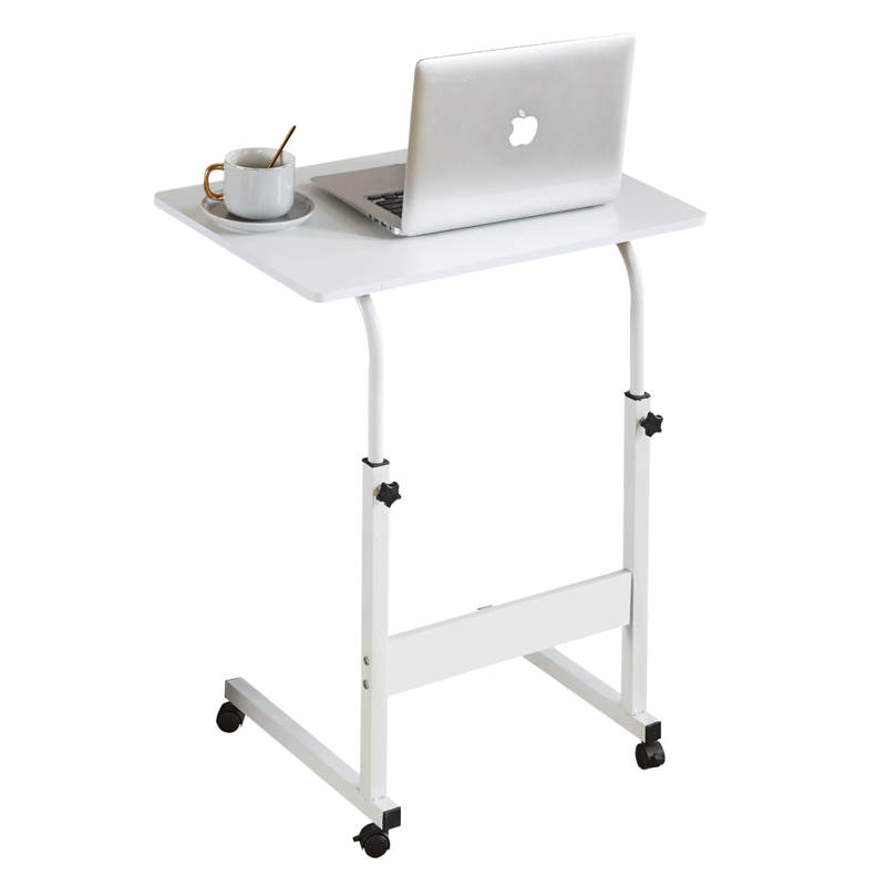 Casa si Gradina - Mobilier - Mobilier copii - Mobilier camera copiilor - Reglabil masa PC cu roti, alba, JUSTUS - Infinity.ro