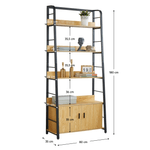 Casa si Gradina - Mobilier - Biblioteci si rafturi - Etajere - Raft, stejar inchis/negru, CHARITON - Infinity.ro