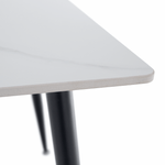 Casa si Gradina - Mobilier - Mese si birouri - Mese bucatarie si dining - Masa de sufragerie, marmura alba/neagra, 121x71 cm, FLORENC TIP 1 - Infinity.ro