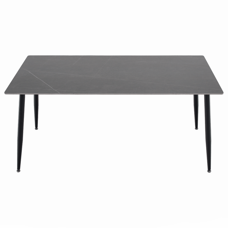 Casa si Gradina - Mobilier - Mese si birouri - Mese bucatarie si dining - Masa de sufragerie, marmura gri/neagra, 160x80 cm, FLORENC TIP 2 - Infinity.ro