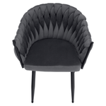 Casa si Gradina - Mobilier - Scaune si fotolii - Scaune - Scaun de bucatarie, gri inchis tesatura velvet/negru, BLER - Infinity.ro