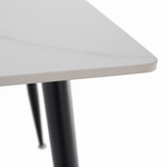 Casa si Gradina - Mobilier - Mese si birouri - Mese bucatarie si dining - Masa de sufragerie, marmura alba/neagra, 160x80 cm, FLORENC TIP 2 - Infinity.ro