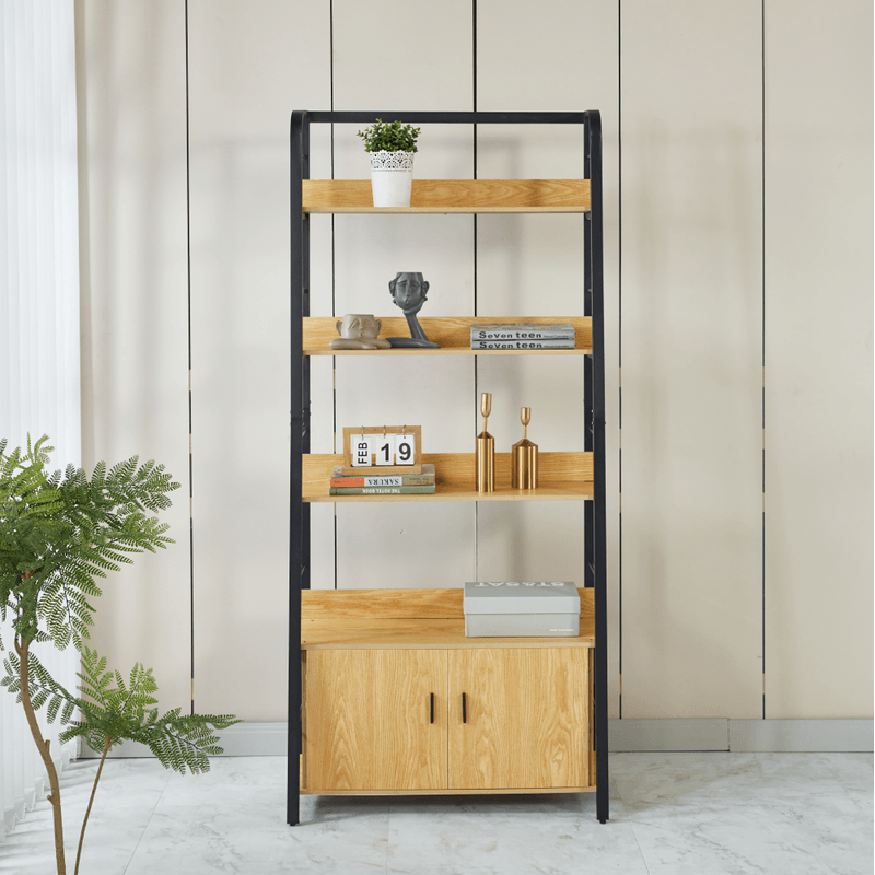 Casa si Gradina - Mobilier - Biblioteci si rafturi - Etajere - Raft, stejar inchis/negru, CHARITON - Infinity.ro