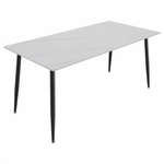 Casa si Gradina - Mobilier - Mese si birouri - Mese bucatarie si dining - Masa de sufragerie, marmura alba/neagra, 160x80 cm, FLORENC TIP 2 - Infinity.ro