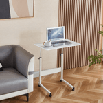 Casa si Gradina - Mobilier - Mobilier copii - Mobilier camera copiilor - Reglabil masa PC cu roti, alba, JUSTUS - Infinity.ro