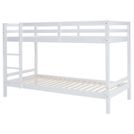 Casa si Gradina - Mobilier - Mobilier copii - Patuturi copii - Pat supraetajat, 90x200, lemn masiv, alb, INEZA - Infinity.ro