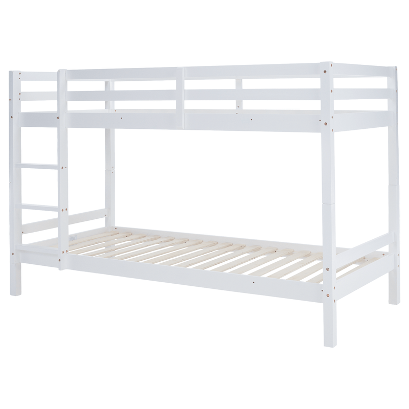 Casa si Gradina - Mobilier - Mobilier copii - Patuturi copii - Pat supraetajat, 90x200, lemn masiv, alb, INEZA - Infinity.ro
