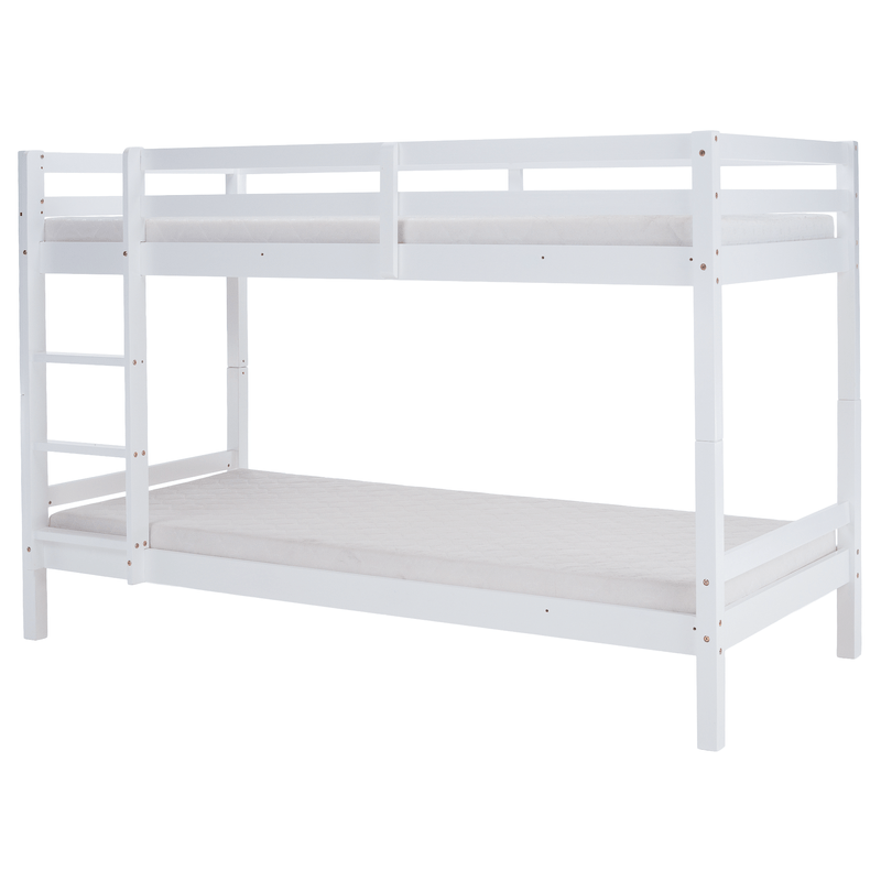 Casa si Gradina - Mobilier - Mobilier copii - Patuturi copii - Pat supraetajat, 90x200, lemn masiv, alb, INEZA - Infinity.ro