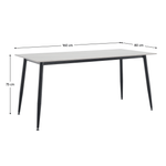 Casa si Gradina - Mobilier - Mese si birouri - Mese bucatarie si dining - Masa de sufragerie, marmura alba/neagra, 160x80 cm, FLORENC TIP 2 - Infinity.ro