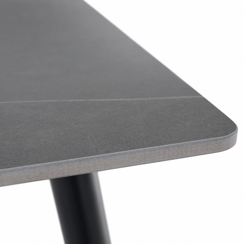 Casa si Gradina - Mobilier - Mese si birouri - Mese bucatarie si dining - Masa de sufragerie, marmura gri/neagra, 160x80 cm, FLORENC TIP 2 - Infinity.ro
