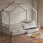 Casa si Gradina - Mobilier - Mobilier copii - Patuturi copii - Pat Montessori, 90x200, alb, masiv, BIANKA - Infinity.ro