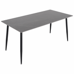 Casa si Gradina - Mobilier - Mese si birouri - Mese bucatarie si dining - Masa de sufragerie, marmura gri/neagra, 160x80 cm, FLORENC TIP 2 - Infinity.ro