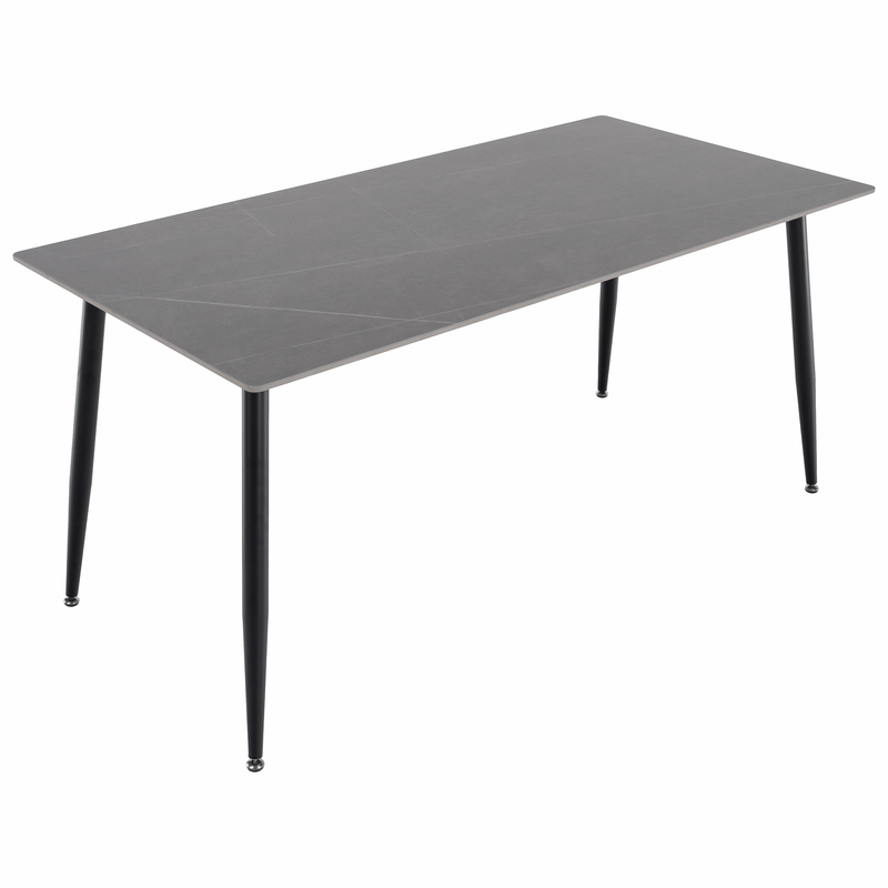 Casa si Gradina - Mobilier - Mese si birouri - Mese bucatarie si dining - Masa de sufragerie, marmura gri/neagra, 160x80 cm, FLORENC TIP 2 - Infinity.ro