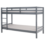 Casa si Gradina - Mobilier - Mobilier copii - Patuturi copii - Pat supraetajat, 90x200, lemn masiv, gri, INEZA - Infinity.ro