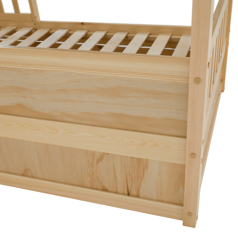 Casa si Gradina - Mobilier - Mobilier copii - Patuturi copii - Pat Montessori, 90x200, natural, masiv, BIANKA - Infinity.ro