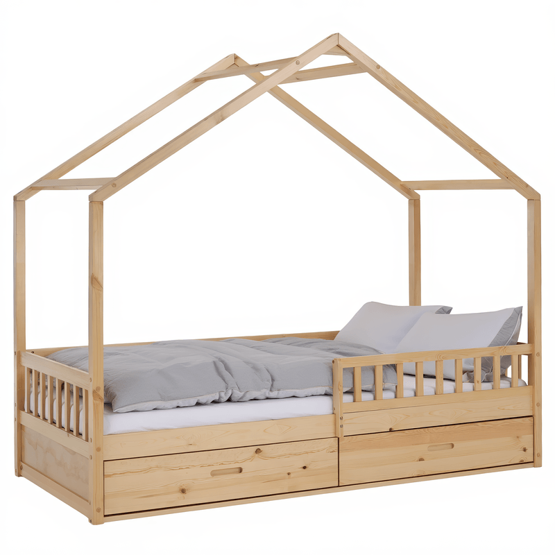 Casa si Gradina - Mobilier - Mobilier copii - Patuturi copii - Pat Montessori, 90x200, natural, masiv, BIANKA - Infinity.ro