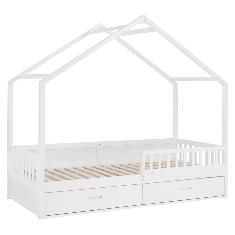 Casa si Gradina - Mobilier - Mobilier copii - Patuturi copii - Pat Montessori, 90x200, alb, masiv, BIANKA - Infinity.ro