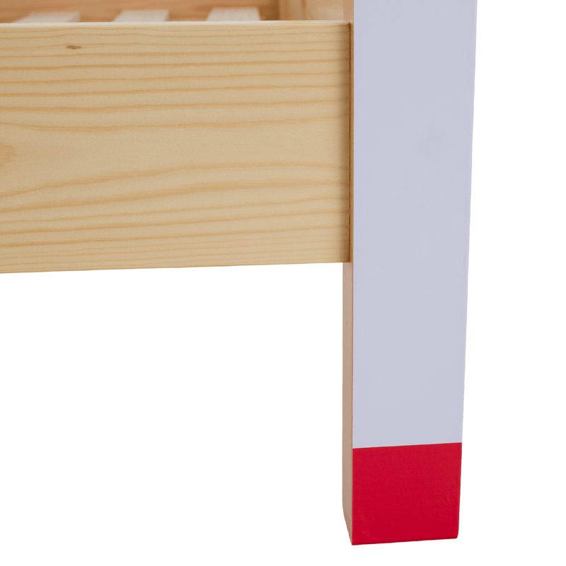 Casa si Gradina - Mobilier - Mobilier copii - Patuturi copii - Pat Montessori, natural/alb/albastru/rosu, 90x200, FUTAL - Infinity.ro