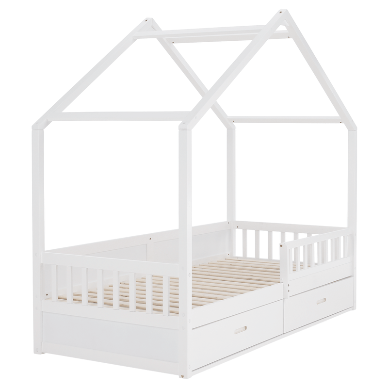 Casa si Gradina - Mobilier - Mobilier copii - Patuturi copii - Pat Montessori, 90x200, alb, masiv, BIANKA - Infinity.ro