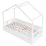 Casa si Gradina - Mobilier - Mobilier copii - Patuturi copii - Pat Montessori, 90x200, alb, masiv, BIANKA - Infinity.ro