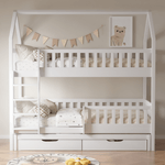 Casa si Gradina - Mobilier - Mobilier copii - Patuturi copii - Pat supraetajat Montessori cu pat suplimentar, alb, VENITA TYP 1 - Infinity.ro