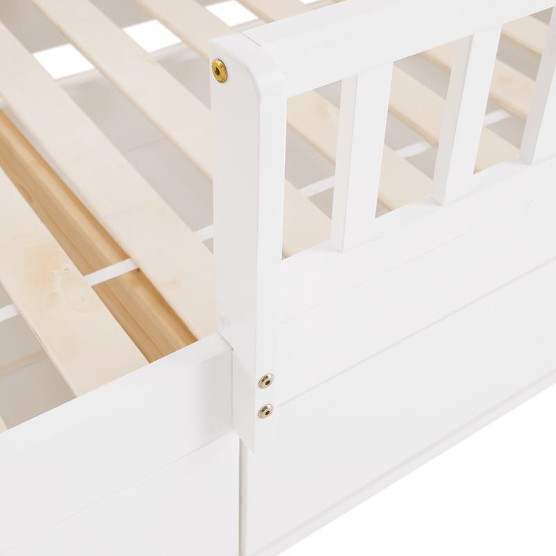 Casa si Gradina - Mobilier - Mobilier copii - Patuturi copii - Pat Montessori, 90x200, alb, masiv, BIANKA - Infinity.ro