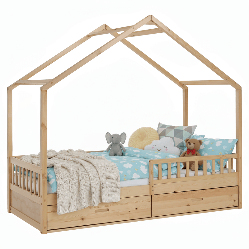 Casa si Gradina - Mobilier - Mobilier copii - Patuturi copii - Pat Montessori, 90x200, natural, masiv, BIANKA - Infinity.ro