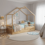 Casa si Gradina - Mobilier - Mobilier copii - Patuturi copii - Pat Montessori, 90x200, natural, masiv, BIANKA - Infinity.ro