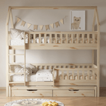 Casa si Gradina - Mobilier - Mobilier copii - Patuturi copii - Pat supraetajat Montessori cu pat suplimentar, natural, VENITA TYP 1 - Infinity.ro