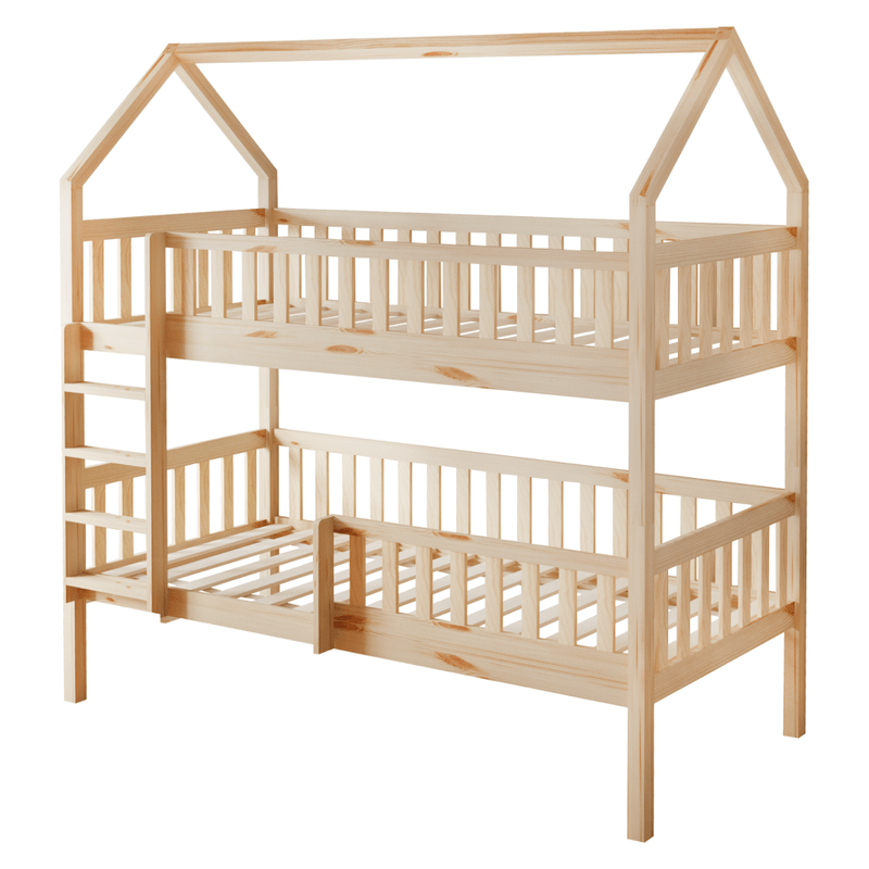 Casa si Gradina - Mobilier - Mobilier copii - Patuturi copii - Pat supraetajat Montessori cu pat suplimentar, natural, VENITA TYP 1 - Infinity.ro