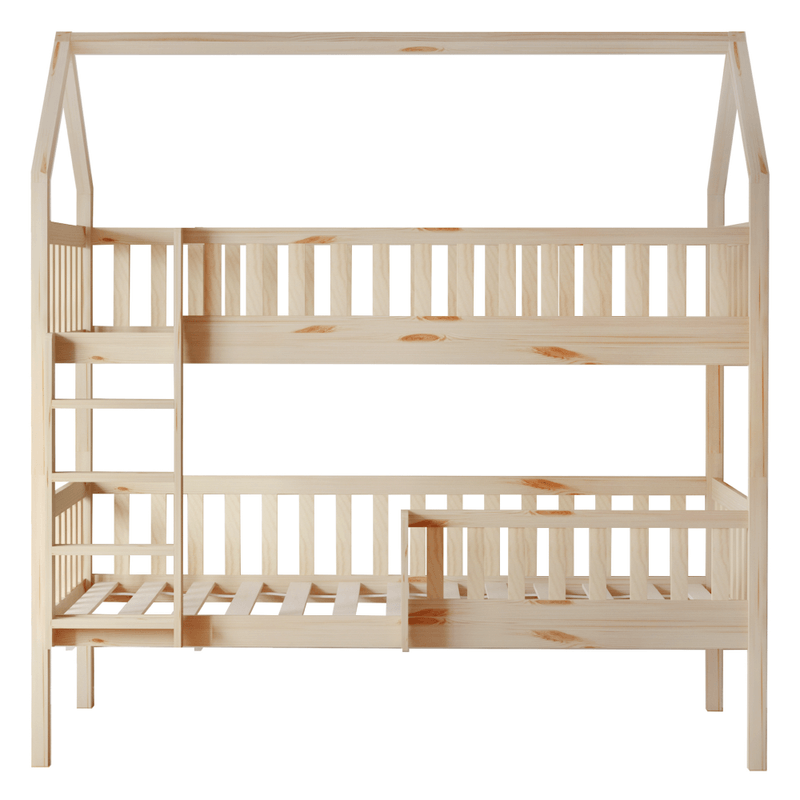 Casa si Gradina - Mobilier - Mobilier copii - Patuturi copii - Pat supraetajat Montessori cu pat suplimentar, natural, VENITA TYP 1 - Infinity.ro