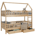 Casa si Gradina - Mobilier - Mobilier copii - Patuturi copii - Pat supraetajat Montessori, natural, VENITA TYP 2 - Infinity.ro