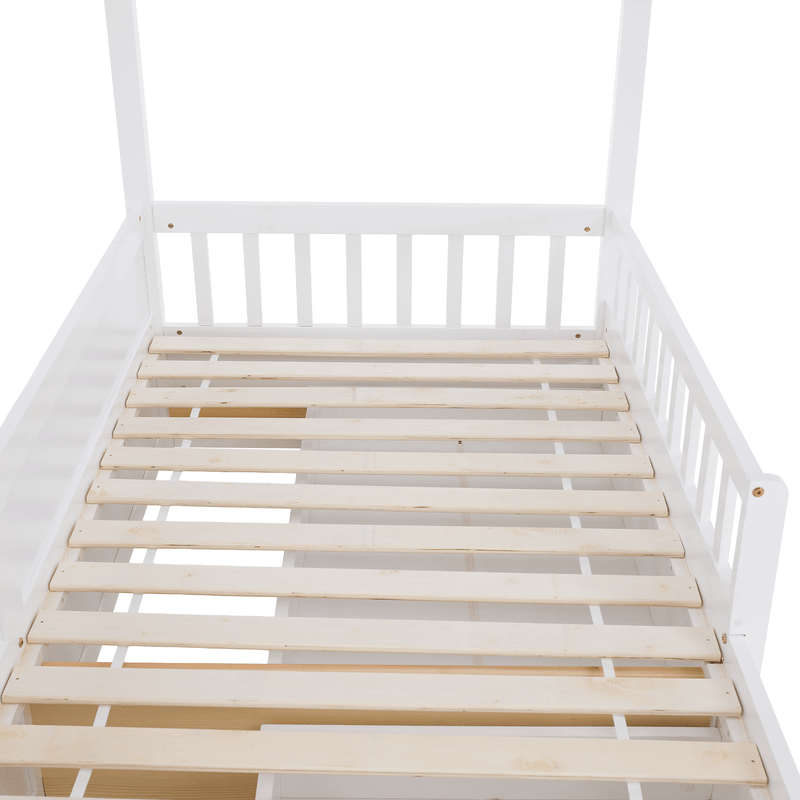 Casa si Gradina - Mobilier - Mobilier copii - Patuturi copii - Pat Montessori, 90x200, alb, masiv, BIANKA - Infinity.ro