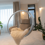 Casa si Gradina - Gradina si terasa - Balansoare si hamace - Balansoare - Scaun suspendat, transparent/argint/ gri, BUBBLE NEW TIP 1 - Infinity.ro