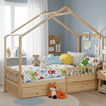 Casa si Gradina - Mobilier - Mobilier copii - Patuturi copii - Pat Montessori, 90x200, natural, masiv, BIANKA - Infinity.ro