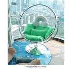 Casa si Gradina - Gradina si terasa - Balansoare si hamace - Balansoare - Scaun suspendat cu suport, transparent/ argintiu/ gri, BUBBLE NEW TIP 2 - Infinity.ro