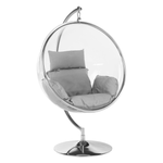 Casa si Gradina - Gradina si terasa - Balansoare si hamace - Balansoare - Scaun suspendat cu suport, transparent/ argintiu/ gri, BUBBLE NEW TIP 3 - Infinity.ro