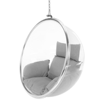 Casa si Gradina - Gradina si terasa - Balansoare si hamace - Balansoare - Scaun suspendat, transparent/argint/ gri, BUBBLE NEW TIP 1 - Infinity.ro