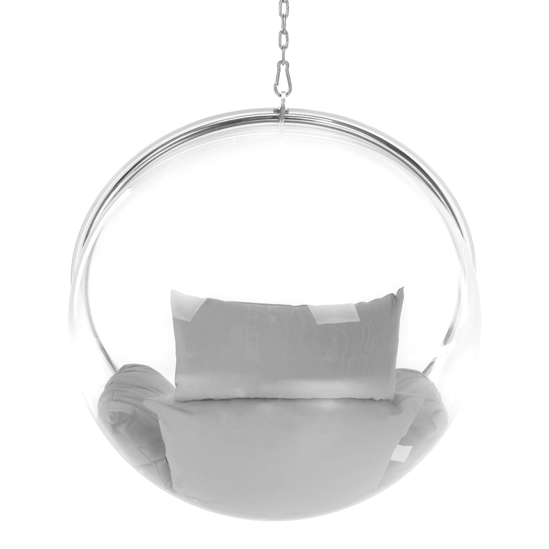Casa si Gradina - Gradina si terasa - Balansoare si hamace - Balansoare - Scaun suspendat, transparent/argint/ gri, BUBBLE NEW TIP 1 - Infinity.ro