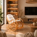 Casa si Gradina - Mobilier - Scaune si fotolii - Fotolii - Scaun balansoar, de miere/bej, AGATON - Infinity.ro
