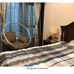 Casa si Gradina - Gradina si terasa - Balansoare si hamace - Balansoare - Scaun suspendat cu suport, transparent/ argintiu/ gri, BUBBLE NEW TIP 2 - Infinity.ro