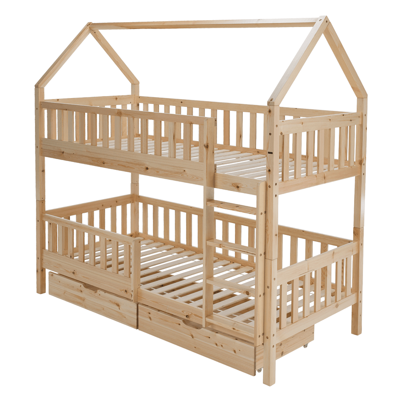Casa si Gradina - Mobilier - Mobilier copii - Patuturi copii - Pat supraetajat Montessori, natural, VENITA TYP 2 - Infinity.ro