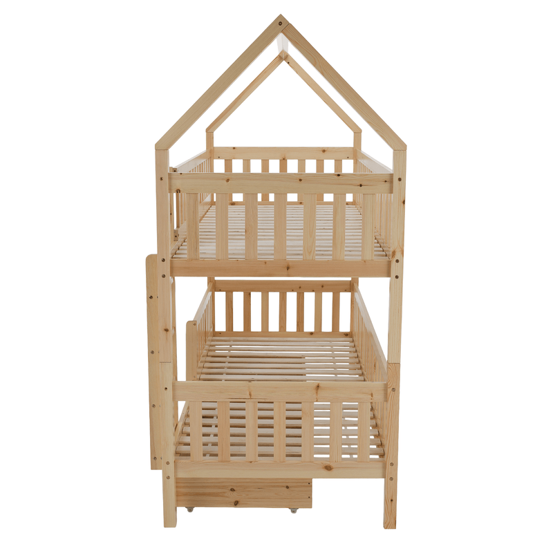 Casa si Gradina - Mobilier - Mobilier copii - Patuturi copii - Pat supraetajat Montessori, natural, VENITA TYP 2 - Infinity.ro