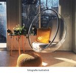 Casa si Gradina - Gradina si terasa - Balansoare si hamace - Balansoare - Scaun suspendat, transparent/ auriu/ roz, BUBBLE NEW TIP 1 - Infinity.ro