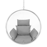 Casa si Gradina - Gradina si terasa - Balansoare si hamace - Balansoare - Scaun suspendat, transparent/argint/ gri, BUBBLE NEW TIP 1 - Infinity.ro