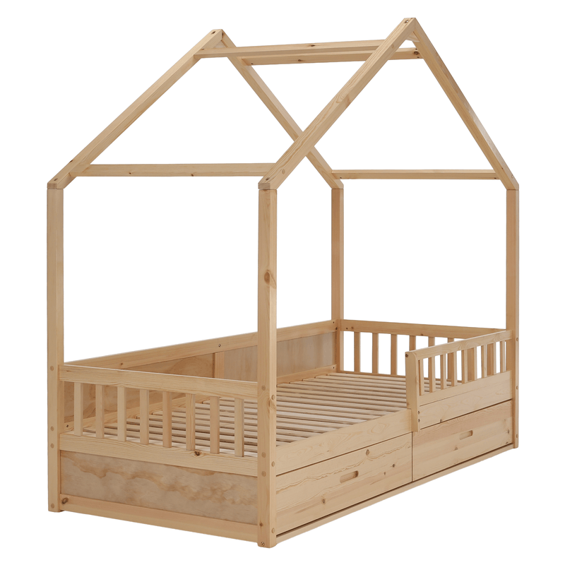 Casa si Gradina - Mobilier - Mobilier copii - Patuturi copii - Pat Montessori, 90x200, natural, masiv, BIANKA - Infinity.ro