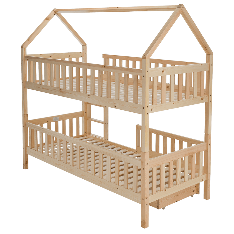Casa si Gradina - Mobilier - Mobilier copii - Patuturi copii - Pat supraetajat Montessori, natural, VENITA TYP 2 - Infinity.ro
