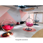 Casa si Gradina - Gradina si terasa - Balansoare si hamace - Balansoare - Scaun suspendat cu suport, transparent/ argintiu/ gri, BUBBLE NEW TIP 3 - Infinity.ro