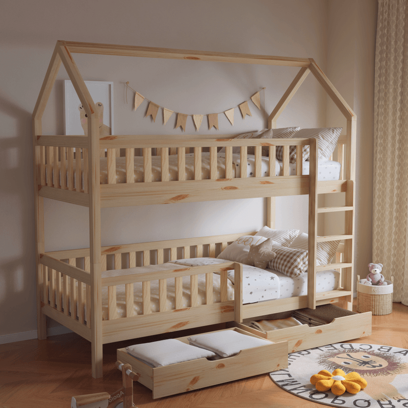 Casa si Gradina - Mobilier - Mobilier copii - Patuturi copii - Pat supraetajat Montessori, natural, VENITA TYP 2 - Infinity.ro