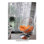 Casa si Gradina - Gradina si terasa - Balansoare si hamace - Balansoare - Scaun suspendat cu suport, transparent/ argintiu/ gri, BUBBLE NEW TIP 2 - Infinity.ro